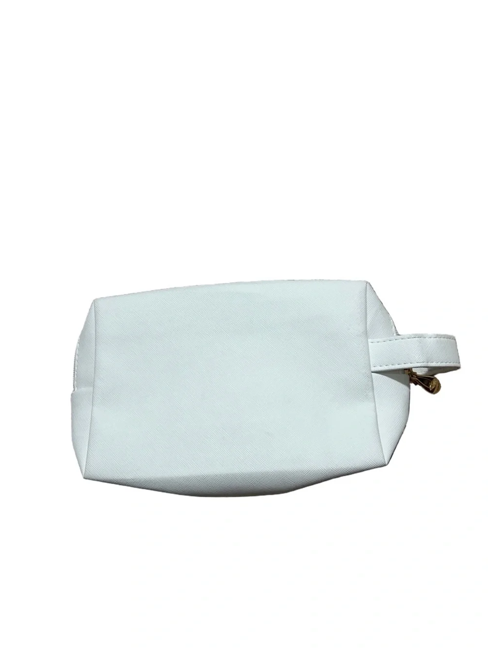 White Hair Travel Pouch with Pink Lettering
